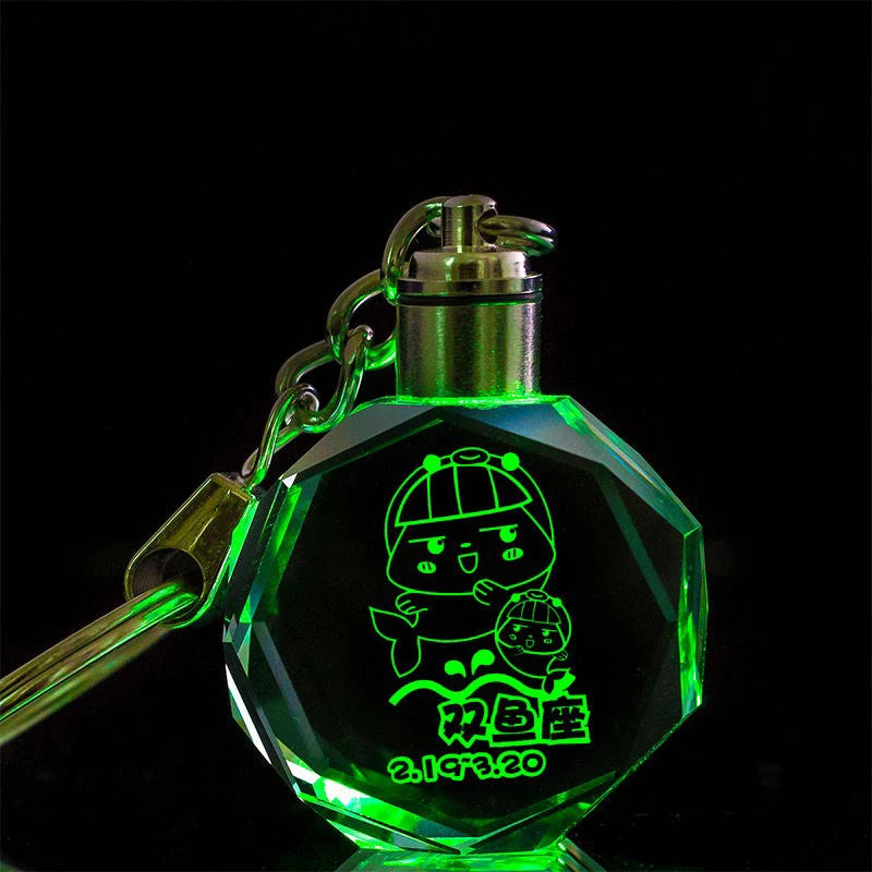 Customized Personality Car LED Keychain Promotional GiftsCrafts Other Crystal