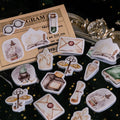 45 Pieces/Pack Box-Packed Stickers Mofa Academy Series Retro Journal Diary Material Decoration Sealing Stickers