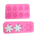 HY 3D Snowflake Winter Frozen Party Cupcake Topper Decorating Tools Christmas Silicone Fondant Mold