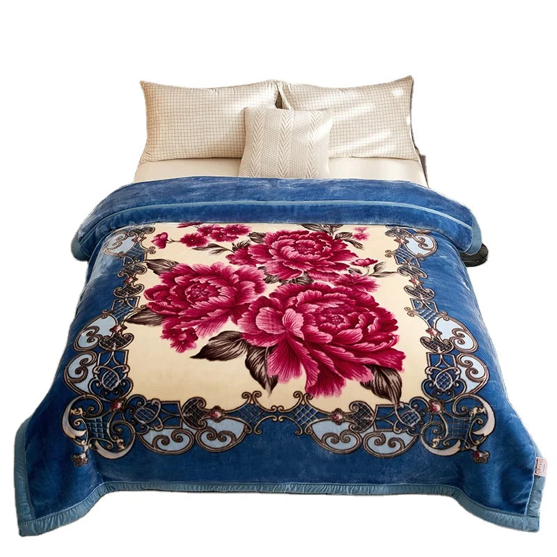 Wholesale Sherpa Blanket Mink Blanket Raschel Blanket Home Colorful Printed