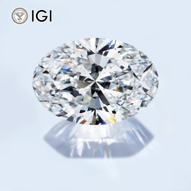 Wholesale 1-3ct Oval Cut IGI Lab Diamond High Quality DE Color CVD HPHT Certified VVS2 VS1 Clarity Oval Cut Lab Grown Diamond MegaBDM