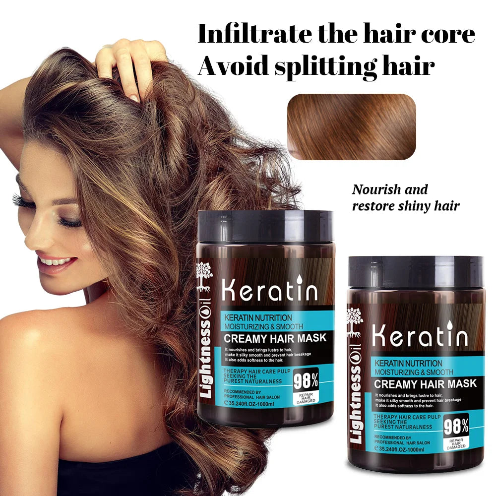 1000ml Nourishing Repairing Hair Mask for Silky Moisturizing Hair Strengthens Scalp Hair Mask