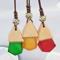 Fashion Glass Perfume Bottle Eco-Friendly Cork Car Air Freshener Aromatherapy Hanging Bottle