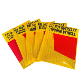 In Stock Do Not Overtake Turning Vehicle Safety Sticker Reflective Rear Marking Plate Truck Class 1 Sticker Reflective Tape