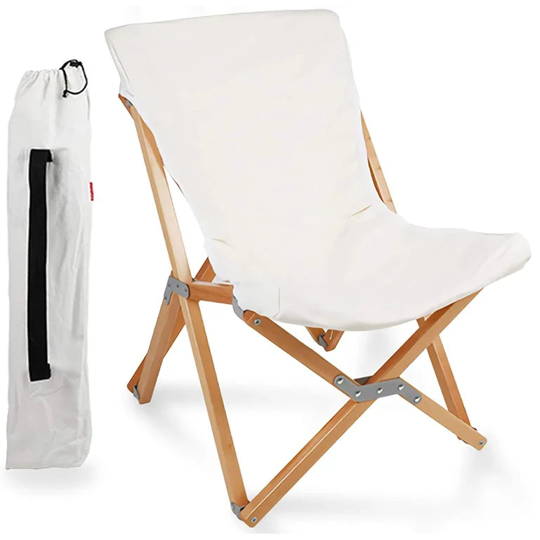 BEST Outdoor Furniture Wooden Folding Camping Canvas Lounge Chair Butterfly Chair Aluminum Modern Beech Portable Beach