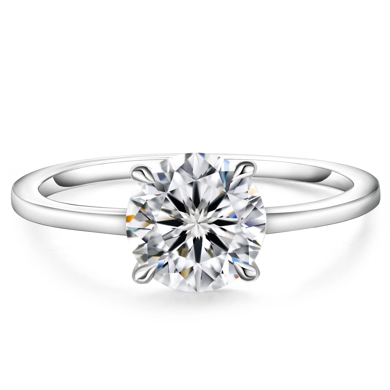 18K White Pure Gold Engagement Wedding Promise Ring Stunning IGI Certified Ethical Sustainable Lab-Grown Diamond Ring for Women