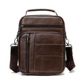 Customized Brown Soft Messenger Bag Crossbody Genuine Leather Shoulder Bag for Men