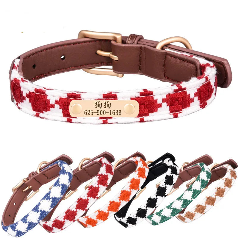 Wholesale Factory Name Plate Engravable Gold Plated Dog Collar Cheap