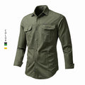 High-quality Men's Wholesale Outdoor 100% Cotton Long-sleeve Shirt Jacket with Multiple Pockets Plus-size Shirt Jacket in Stock
