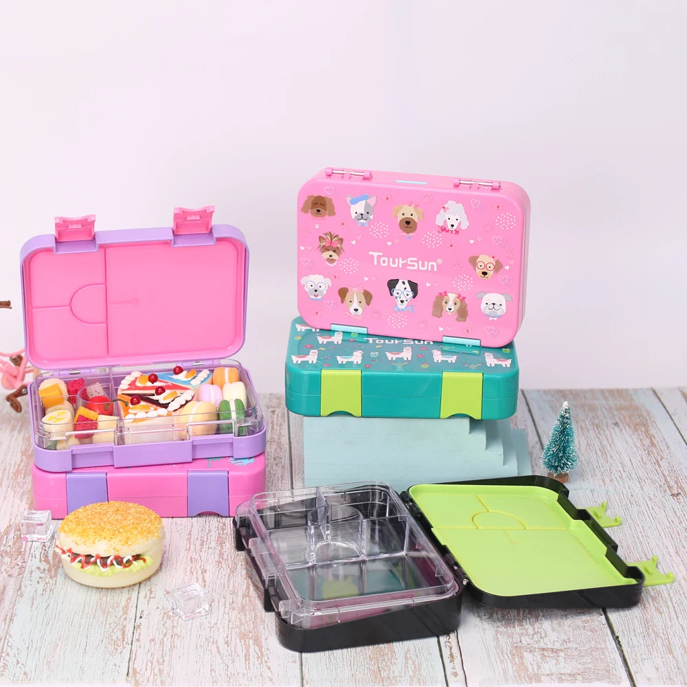 Custom BPA-Free Plastic Tritan Leakproof Thermal Lunch Box Rectangle Shape School Bento for Children and Kids