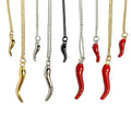 Wholesale Unique Rainbow Chili Pendant Jewelry Custom Enamel Red Pepper Dangle Charms Necklace for Women