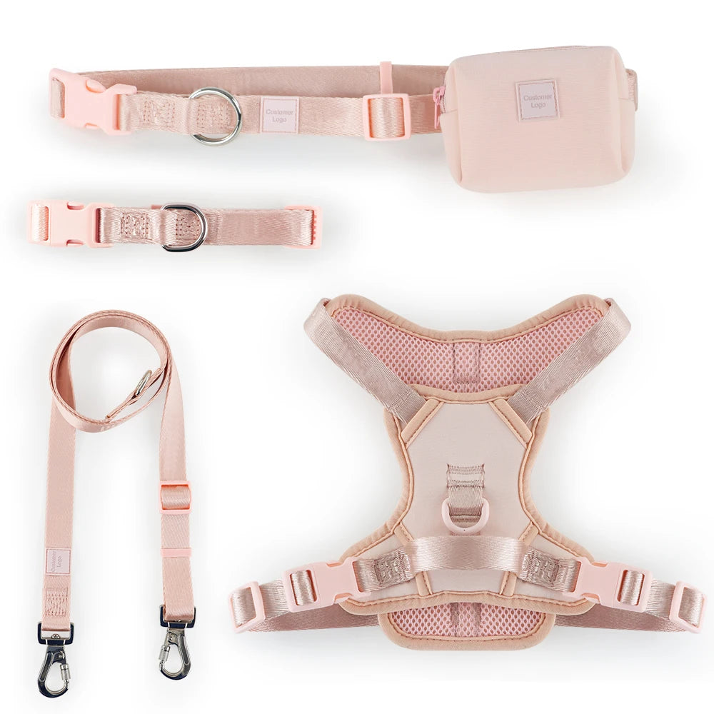Custom Breathable Dog Comfortable Vest Harness with Metal Front Clip No Pull Adjustable Dog Vest Soft Padded for Easy Walking
