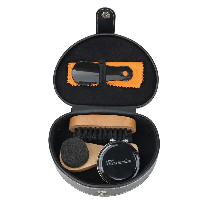 Factory Wholesale Custom Brand 5 in 1 Shoe Care Kit Shoe Cleaner Set Cleaning Leather Sneaker Shoehorn