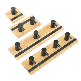 Bath Towel Hook 3 Wall Heavy Duty Adhesive Organizador Hanging Mounted Self Bamboo Bathroom Shelf With Towel Hooks