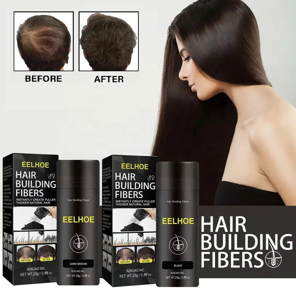 EELHOE 100% Natural Vegan Keratin Hair Powder Premium Instantly Fuller Thicker Volume Building Fibers