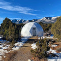 Glamping Luxury Fireproof Camping Pvc Geo Yurt Igloo Dome Tent for Hotel or Small Event Hospitality 15-70 People