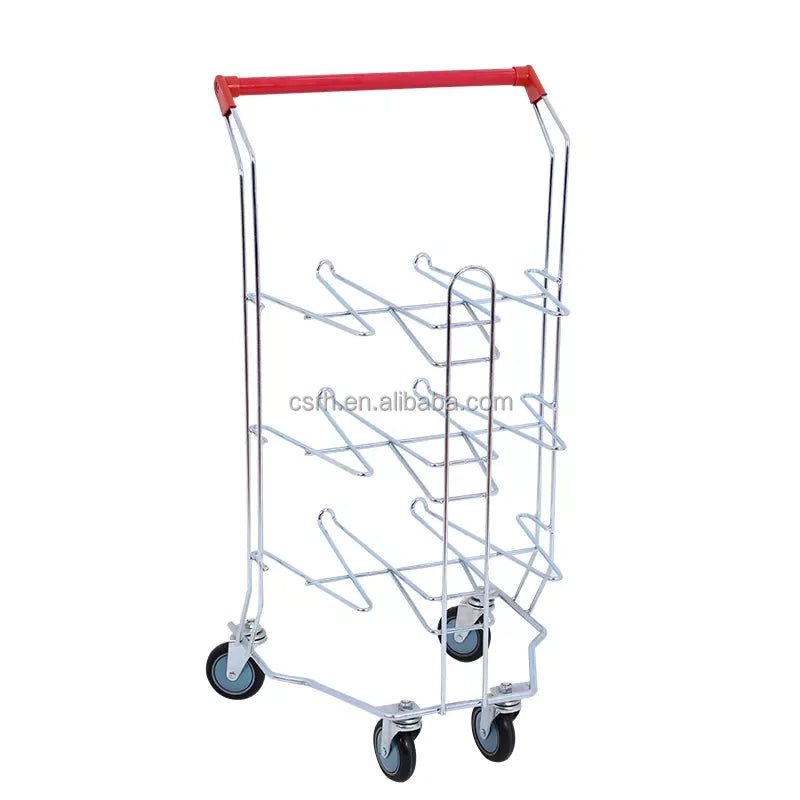 RH-SD 370*500*1010mm Yijia Style Plate Collection Vehicle Serving Trolley Store Collected Plates Trolley