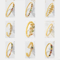 Designer 18K Gold Plated Copper Alloy Clover Zircon Nickel-Free Lead-Free Anniversary Couple Bangles Women Men Fashionable