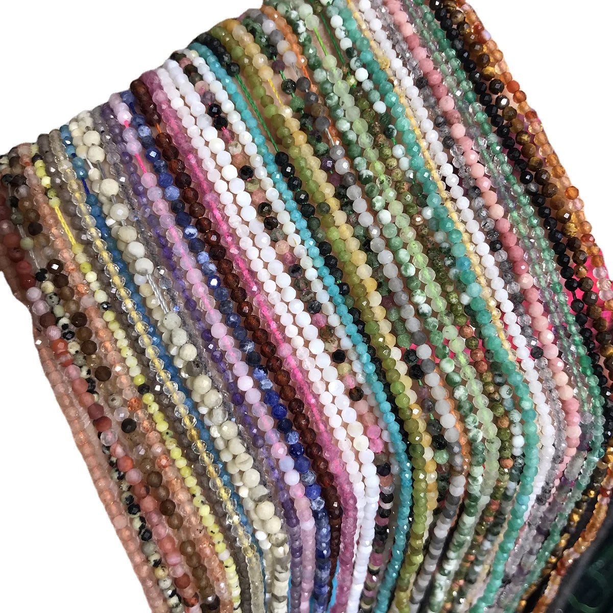 Wholesale Semi-precious Natural Stone 4mm Faceted Beads Necklace Crystal Beads for Jewelry Making