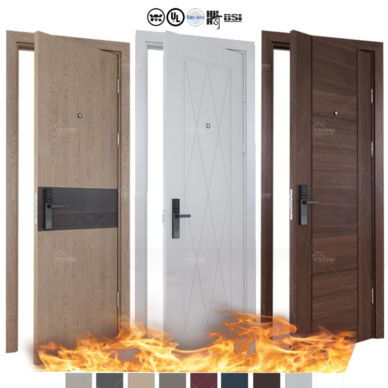 Australian Standards Soundproof Fireproof Doors High Quality Soundproof Hotel Door White Oak or Paint Fire Rated Internal Door MegaBDM