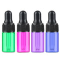 1ml 2ml 3ml Oil Dropper Bottle 5ml Colorful Perfume Bottle Green/Pink/Blue Small Sample Glass Vial Bottle with Plastic Cap