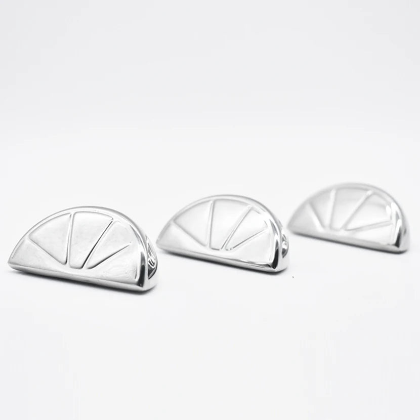 Creative Lemon Shape Metal Ice Cubes - Whiskey Cooling Stones for Bourbon & Wine