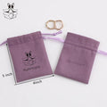 PUPPYSEW Handmade Purple Microfiber Drawstring Jewelry Bags Luxury Jewelry Packaging Pouch Personalized Dust Bag With  Logo