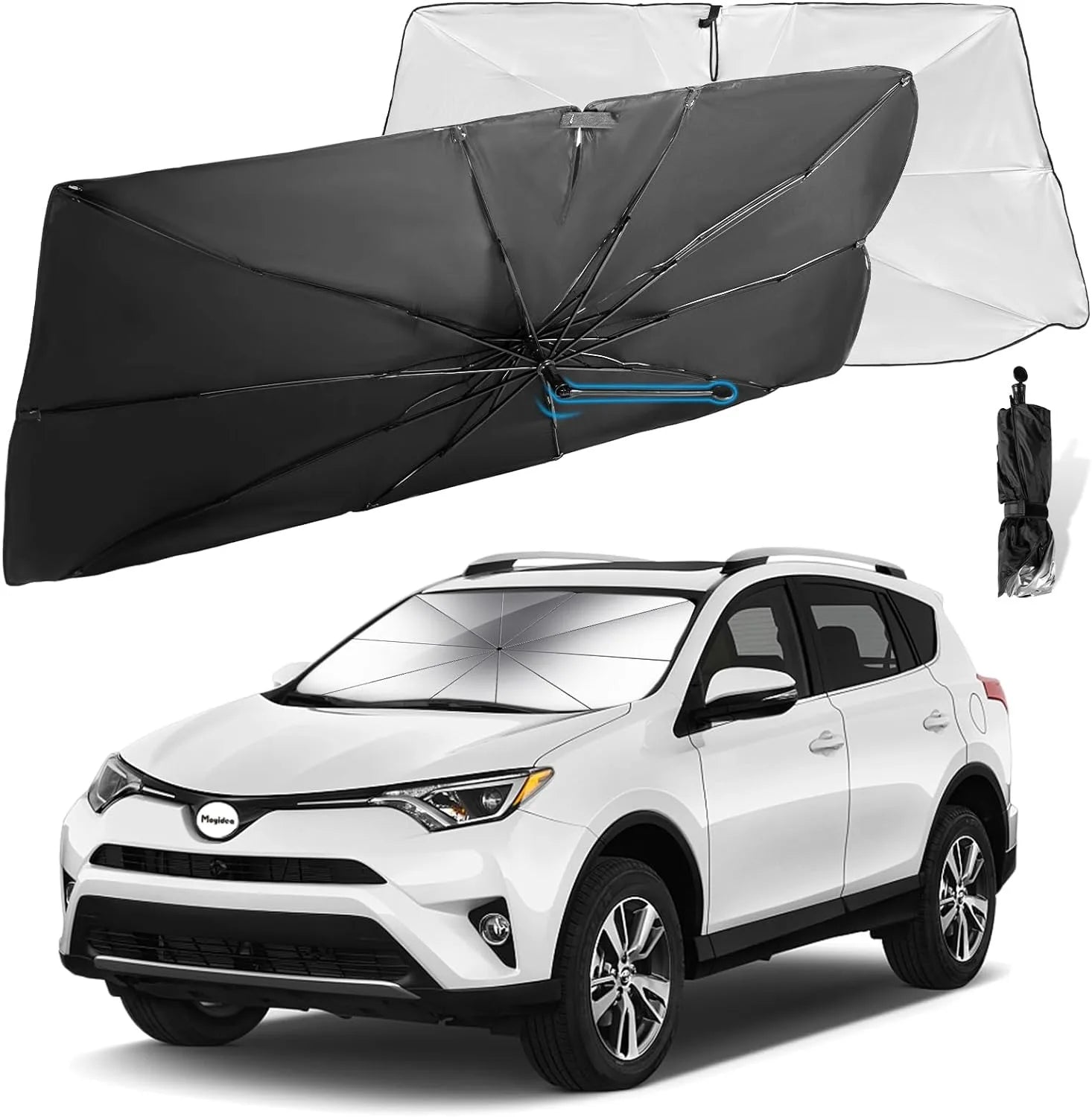 Hot Selling Titanium Silver Folding Umbrella Sunshade Tent for Adults Minimalist Design Manual Control Polyester Cover Travel