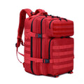 Best Large Capacity 45L Red Water Resistant 3 Day Women Tactical Backpack with Molle for Travel