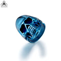 Fashion Custom Men's Jewelry Punk Chunky Silver Skull Ring Stainless Steel Finger Man Ring Party Gift for Boyfriend