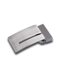 Fashion Custom Logo 35mm Alloy Plate Belt Buckle Unique Design with Buckle Teeth Punch and High Quality Holes