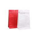 Wholesale Custom Printed Ziplock Aluminum Foil Food Tea Coffee Bean Square Bottom Box Pouch with Valve Flat Bottom Bag