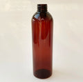 8oz 250ml Amber Plastic PET Cosmo Bullet Shaped Bottle With 24/410 Dispensing Top Cap Lids Cosmetic Skincare Liquid Container