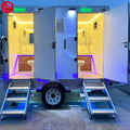 2024 Luxury Portable Toilet Trailer Mobile Portable Shower Restroom Mobile Trailer Camping Toilet Trailer with Foldable Handrail