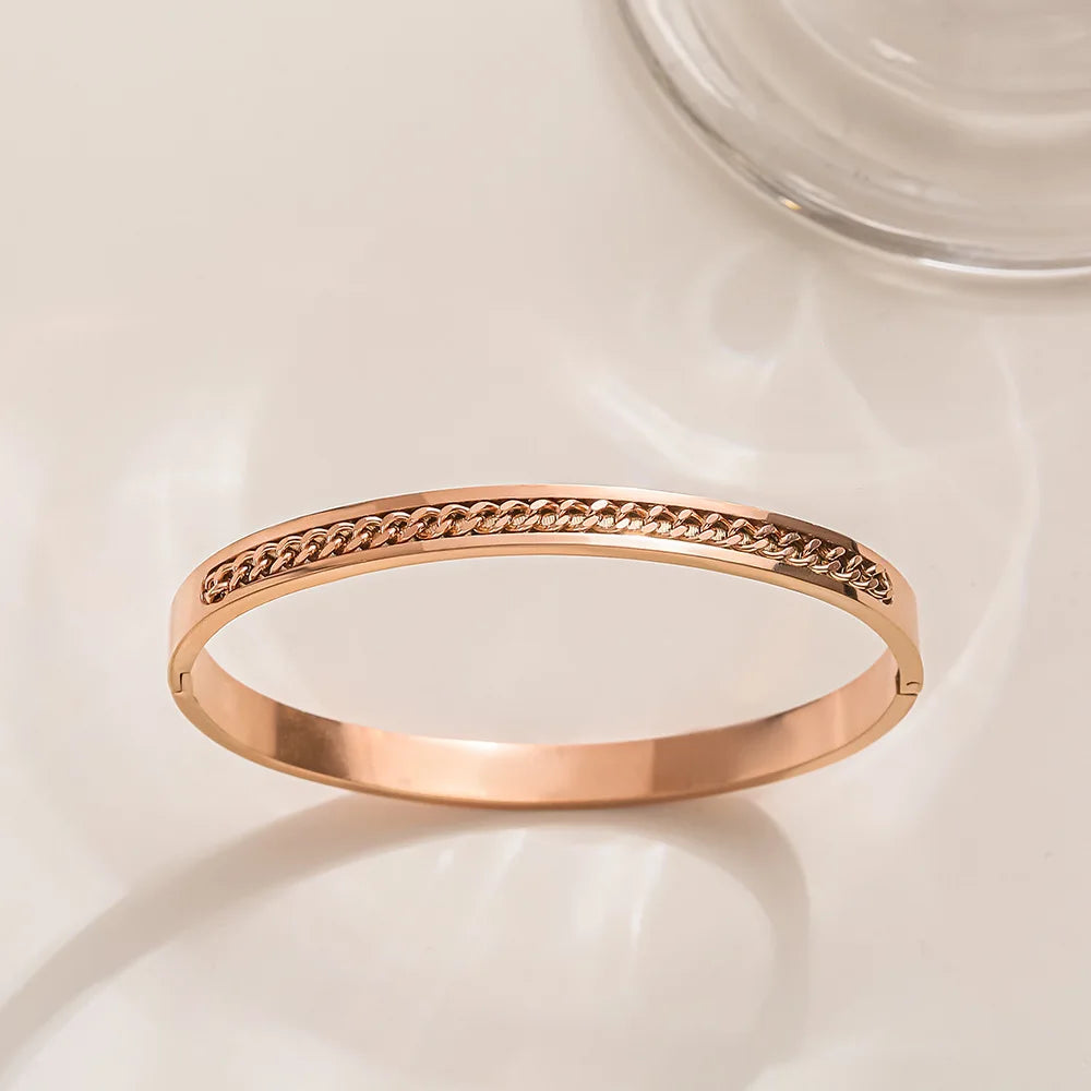 Wholesale Cheap Stainless Steel Plaint Twisted Wire Bracelet