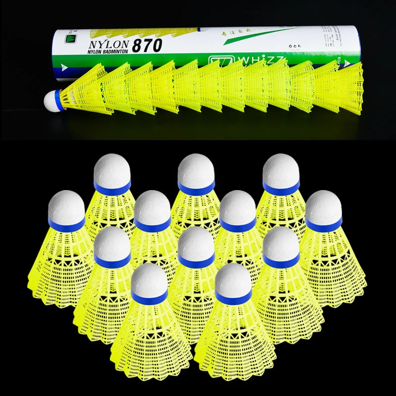 China Factory Wholesale Durable Yellow Nylon for Training High Quality Badminton Shuttlecock