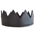 Crown Kings Hats PU Leather Birthday Cap Adjustable Baby Crown Birthday Hat Custom Size Black Crown Caps