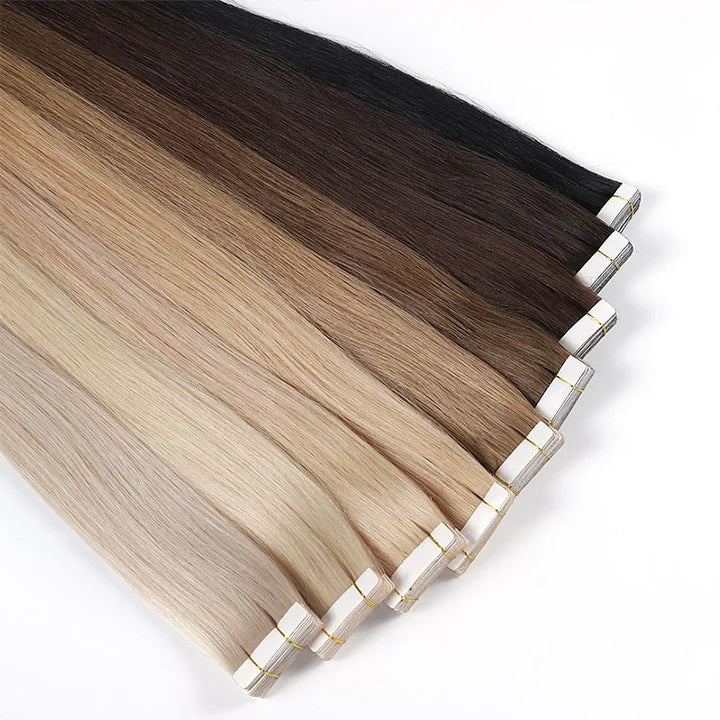 Natural Hair Extension Human Vendor 100% Remy Hair Extension Rape in Wholesale Straight Virgin Double Drawn Tape Hair Extension