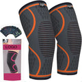 Factory Customized Compression Knitted Breathable Knee Support Sleeve for Sports Brace