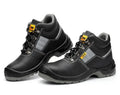 Comfortable Waterproof Anti-puncture Anti-impacting Steel Toe PU Sole Split Leather Working Safety Shoes