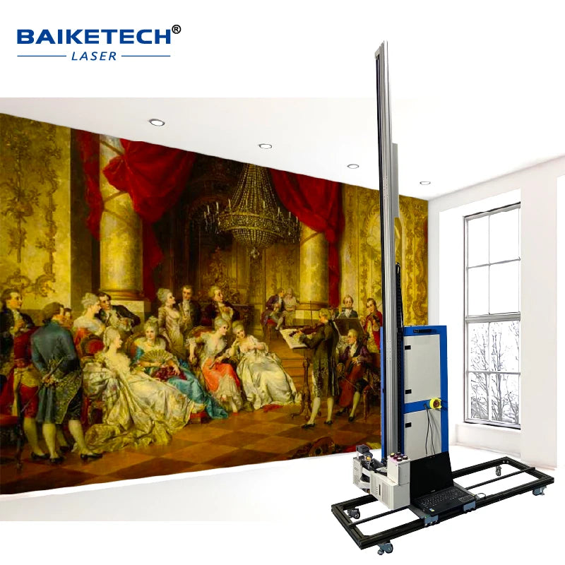 Wall-To-Floor Printer 3D Wall Printer 7 Color UV Ink C-LM-M-Y-LC-K-W Printing Machine for Home and Outdoors