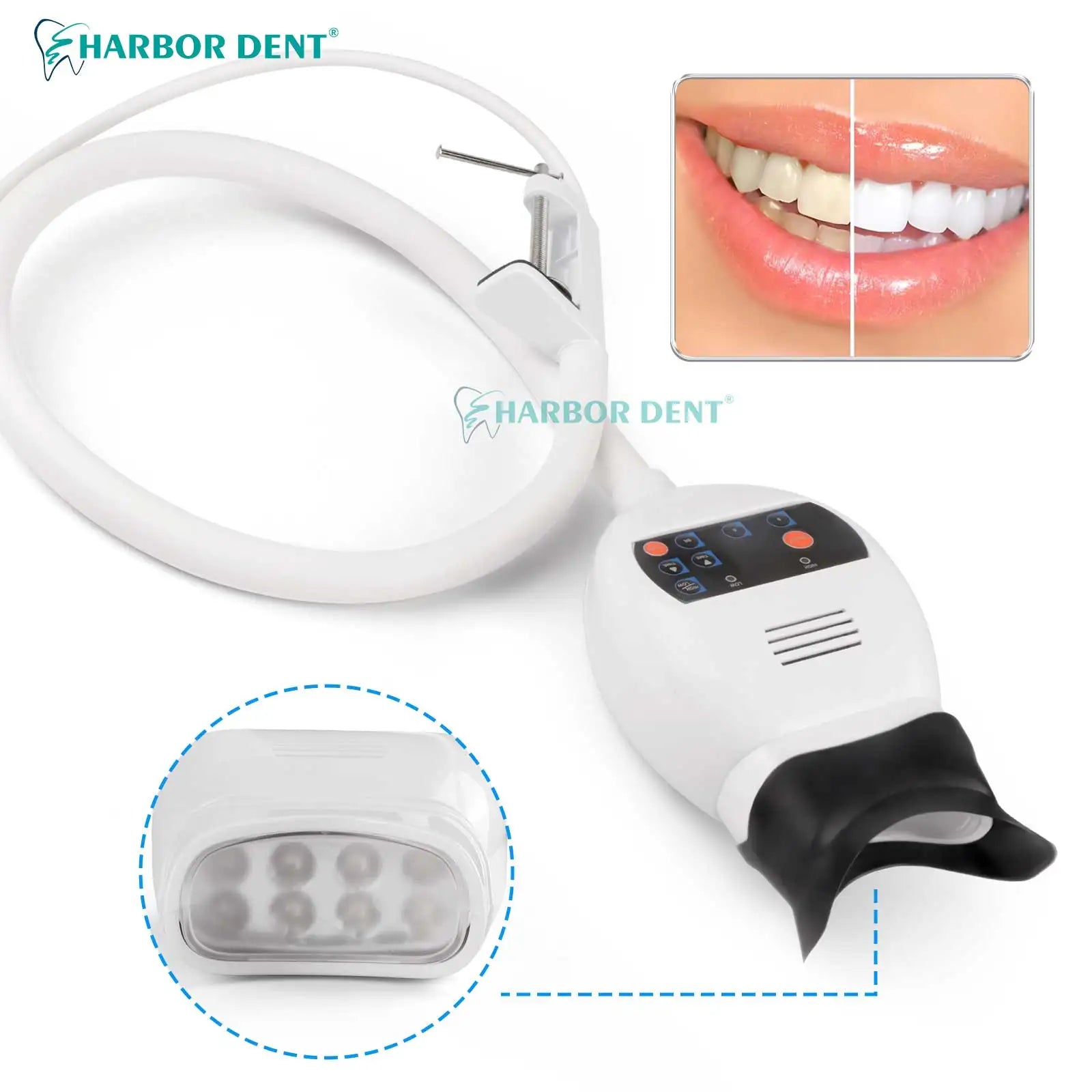 Electric Dental Cold Light Lamp 3-Color LED Desk Tooth Whitening Machine Bleaching Accelerator Device for Dentistry Equipment