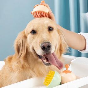 Factory Wholesale LOW MOQ Cheap Rubber Grooming Pet Cat Dog Massage Bath Brush