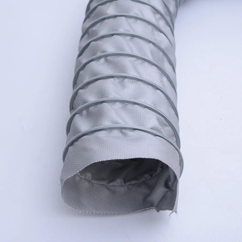 11-inch Silicone Fiber Cloth High Temperature Resistant Air Conditioning Ventilation Pipe 0.5mm Tube Thickness 10m Length Flame