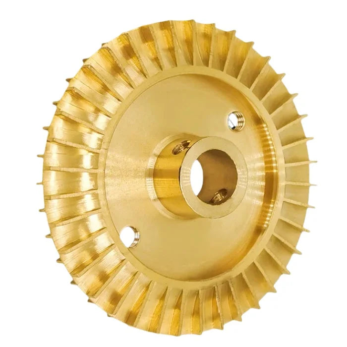 OEM Cnc Machining Custom 60 mm Diameter Water Pump Impeller Double Side Brass Impeller