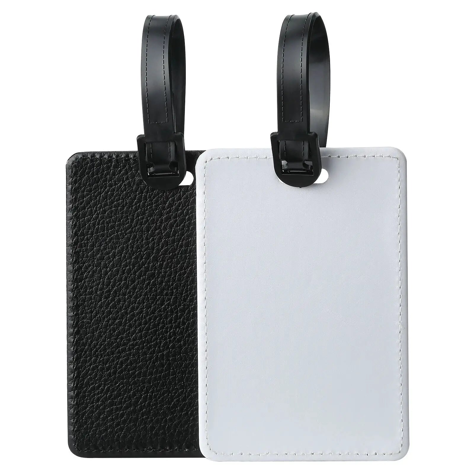 Customize Sublimation Print Luggage Tag  Blank PU Leather Suitcase Tags Travel Accessories Name ID Address Tags