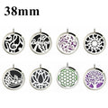 Diameter 38mm 316L Stainless Steel Essential Oil Perfume Locket Magnetic Aromatherapy Diffuser Pendant Jewelry Free Felt Pads