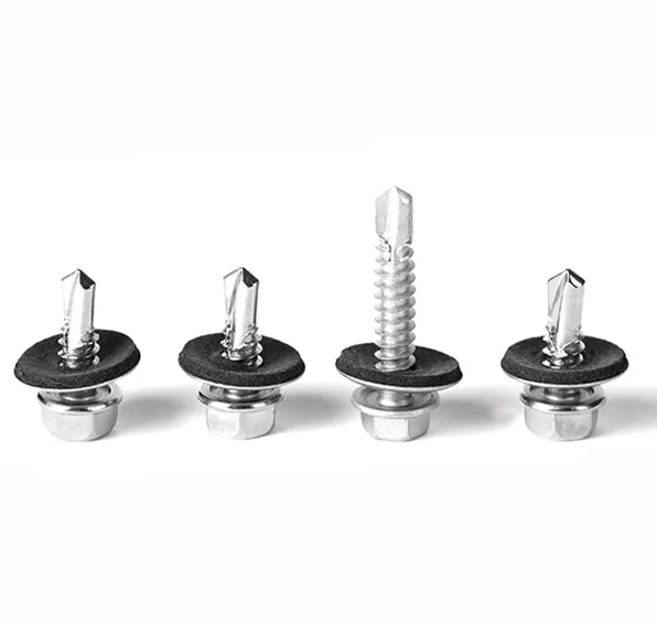 Factory Outlet Zinc-Finished ST4.2*22 HEX Screws DIN7504K EPDM Self Tapping Roofing Screws with Rubber Washer
