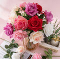 BF Wholesale  Artificial Flower Rose 8cm Single stem Multiple Colors for Wedding Valentine's Day Home Shop Decorations
