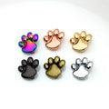 SL719 Bronze Black Golden Rose Color Dog Cat Bear Paw 10mm Slider Charms Fit 10mm Pet Collar DIY Necklace Bracelet Keychains